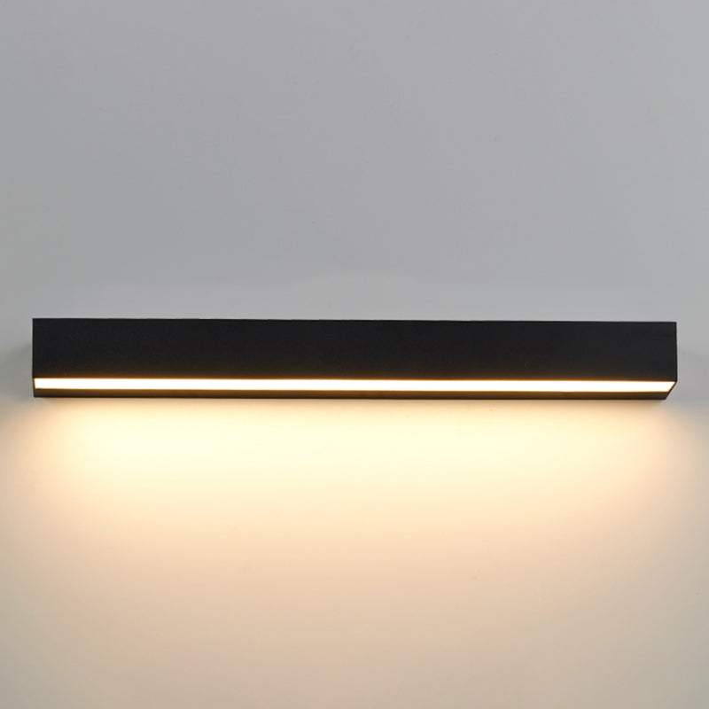 Modern Minimalist Style Rectangle Flush Mount Wall Sconce Aluminum 1 Light Wall Mount Light Fixture for Bedroom