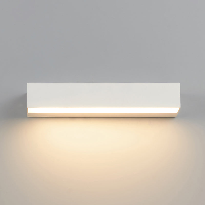 Modern Minimalist Style Rectangle Flush Mount Wall Sconce Aluminum 1 Light Wall Mount Light Fixture for Bedroom