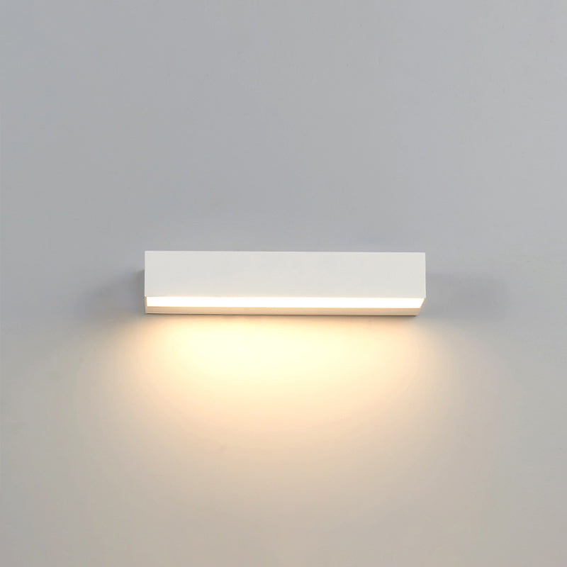 Modern Minimalist Style Rectangle Flush Mount Wall Sconce Aluminum 1 Light Wall Mount Light Fixture for Bedroom