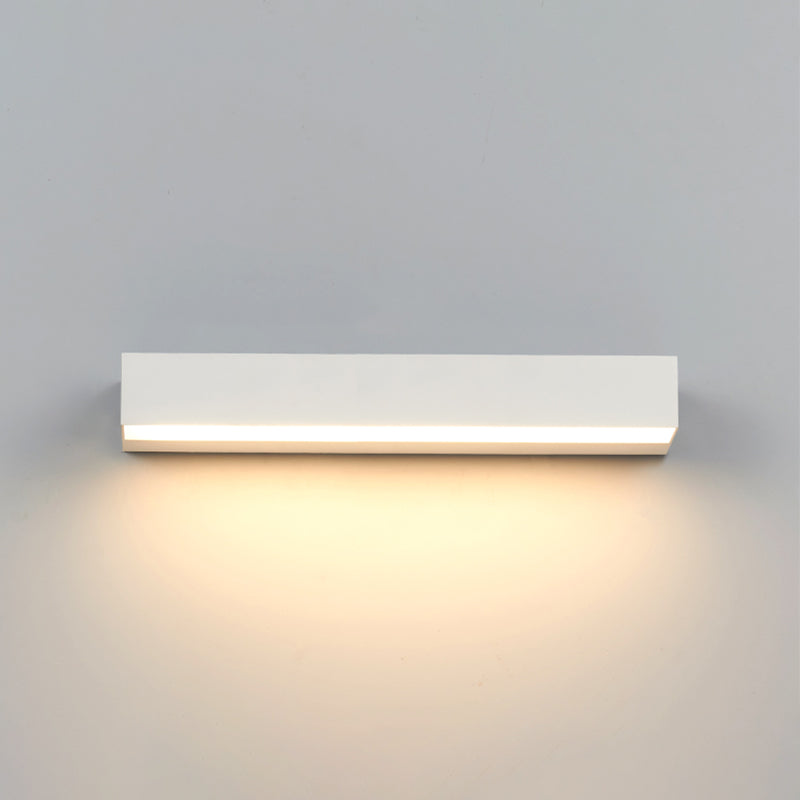 Modern Minimalist Style Rectangle Flush Mount Wall Sconce Aluminum 1 Light Wall Mount Light Fixture for Bedroom