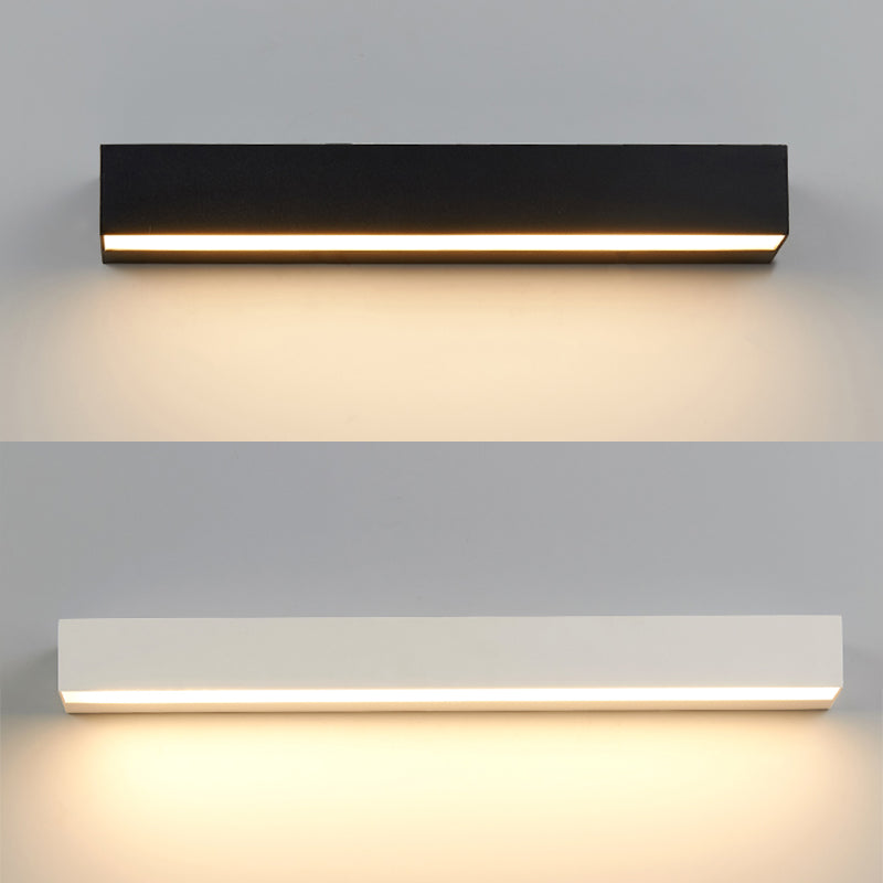 Modern Minimalist Style Rectangle Flush Mount Wall Sconce Aluminum 1 Light Wall Mount Light Fixture for Bedroom