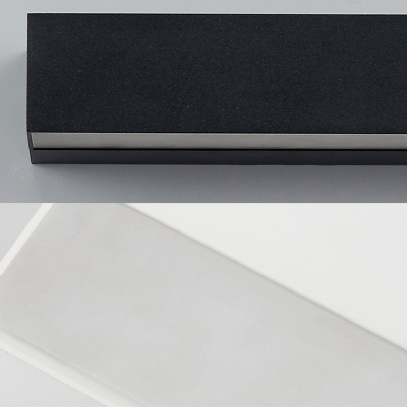 Modern Minimalist Style Rectangle Flush Mount Wall Sconce Aluminum 1 Light Wall Mount Light Fixture for Bedroom