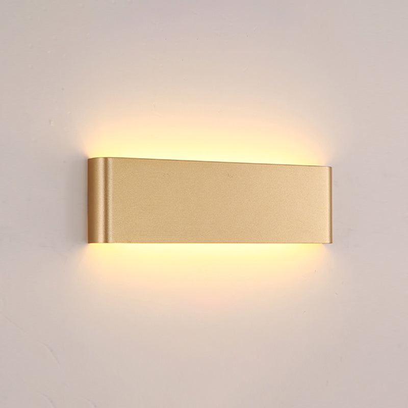 Moderni minimalisti rettangolari a parete vanità luci di vanità in metallo lampade a parete per bagno