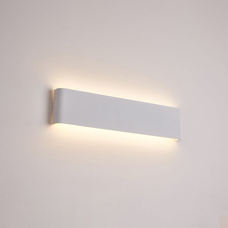 Moderni minimalisti rettangolari a parete vanità luci di vanità in metallo lampade a parete per bagno