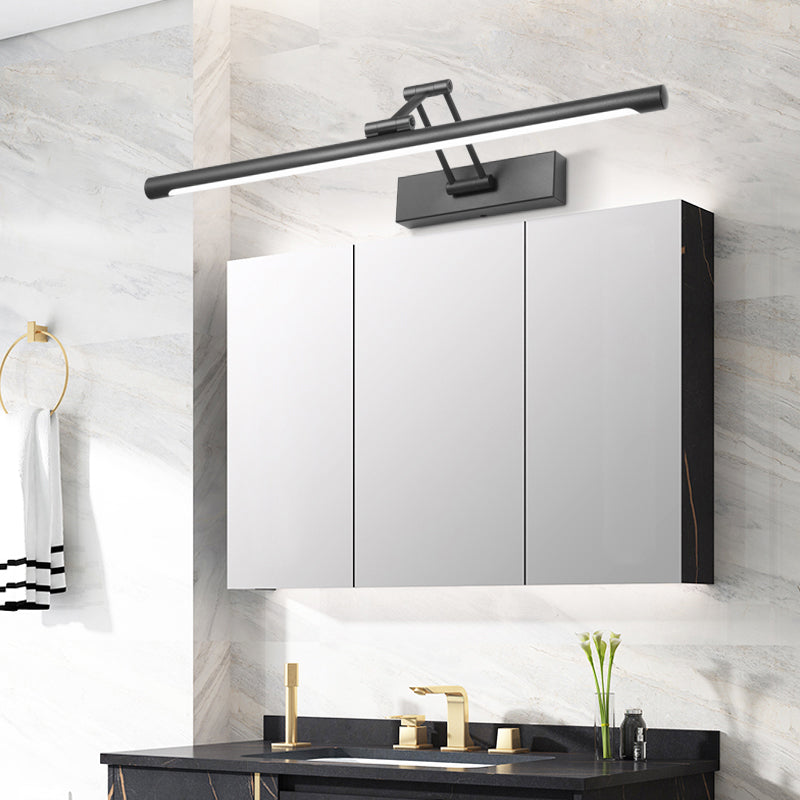 Nordisch minimalistischer Stil stromlinienförmigem Wandmontagemottertalleuchten Metall Waschtischwandleuchten für Badezimmer