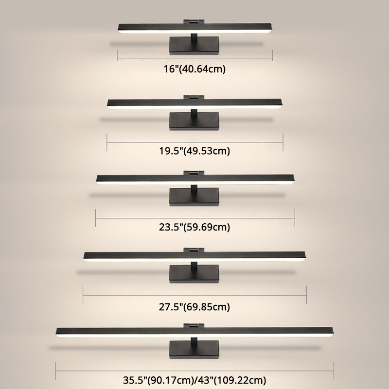 Modern Minimalist Style Linear Wall Mounted Vanity Lights Metal Vanity Wall Light Fixtures for Bathroom
