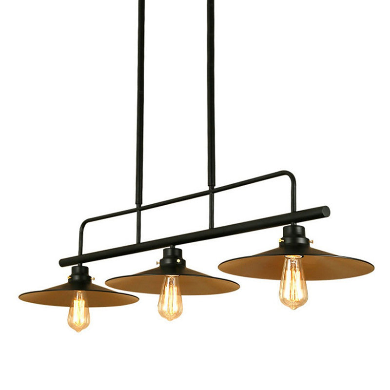 Industrial Vintage Symmetrical Island Pendant Light Wrought Iron Ceiling Light for Commercial Place