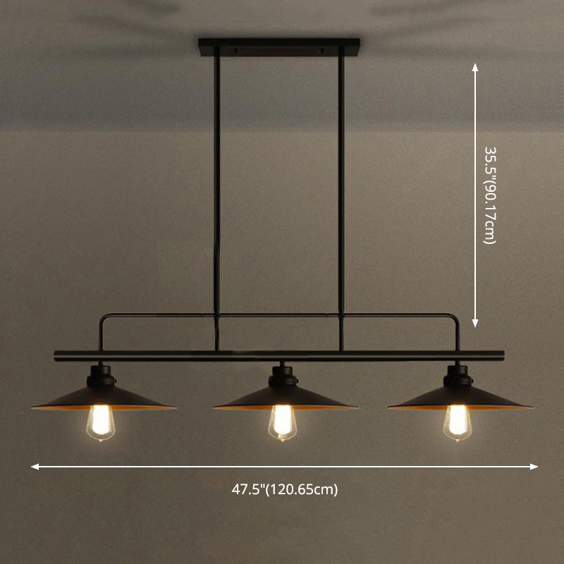 Industrial Vintage Symmetrical Island Pendant Light Wrought Iron Ceiling Light for Commercial Place