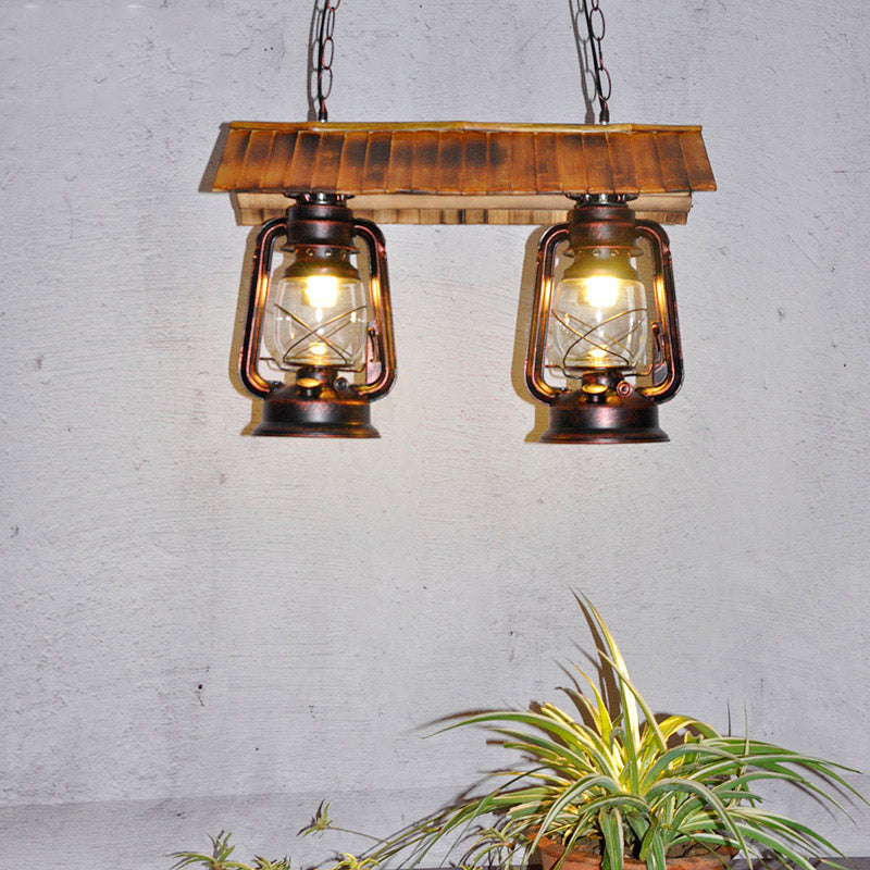 Kerosene Lamp Island Lighting Metallic Retro Industrial Style Pendant Lighting Fixtures for Restaurant