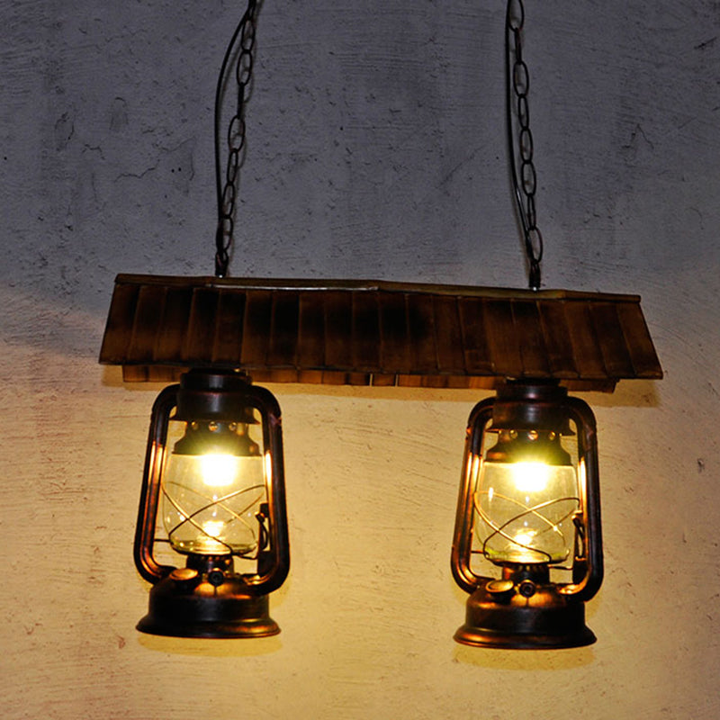 Kerosene Lamp Island Lighting Metallic Retro Industrial Style Pendant Lighting Fixtures for Restaurant