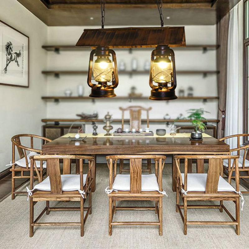 Kerosene Lamp Island Lighting Metallic Retro Industrial Style Pendant Lighting Fixtures for Restaurant