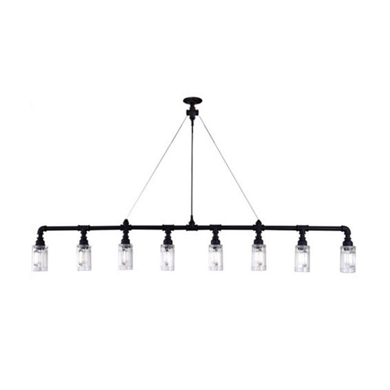 Cup Bar Island Pendant Lighting Industrial Style Metal Black Island Chandelier Light