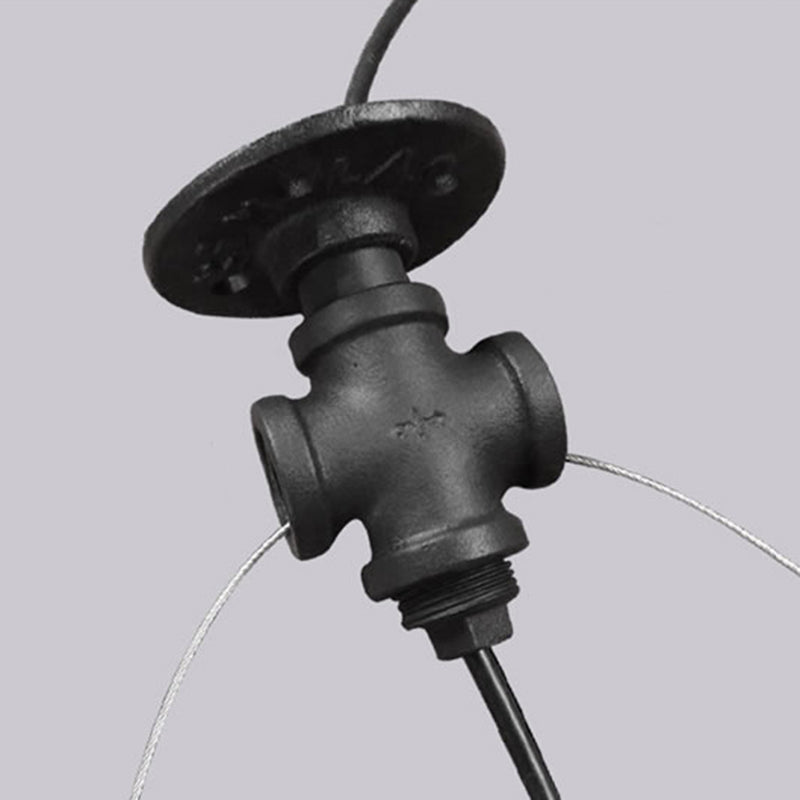 Cup Bar Island Pendant Lighting Industrial Style Metal Black Island Chandelier Light