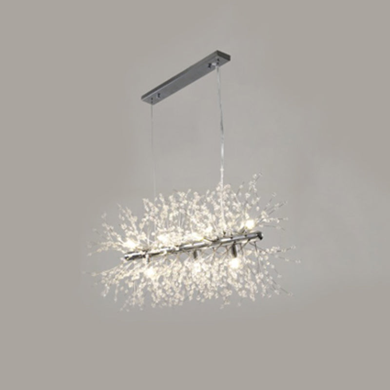 Luce a ciondolo di Crystal Island di ramificazione Modern Dining Room Isola lampade