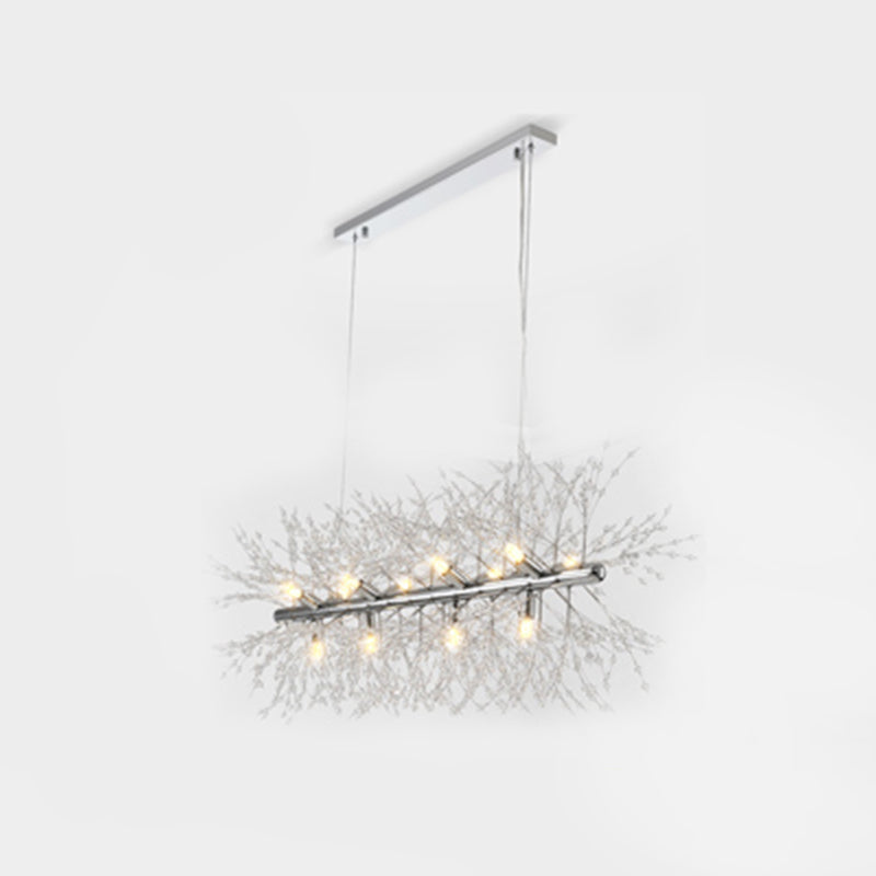 Luce a ciondolo di Crystal Island di ramificazione Modern Dining Room Isola lampade