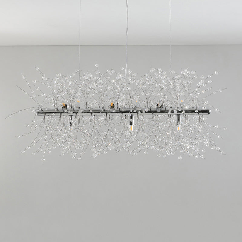 Luce a ciondolo di Crystal Island di ramificazione Modern Dining Room Isola lampade