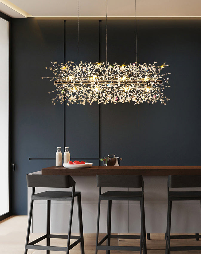 Luce a ciondolo di Crystal Island di ramificazione Modern Dining Room Isola lampade