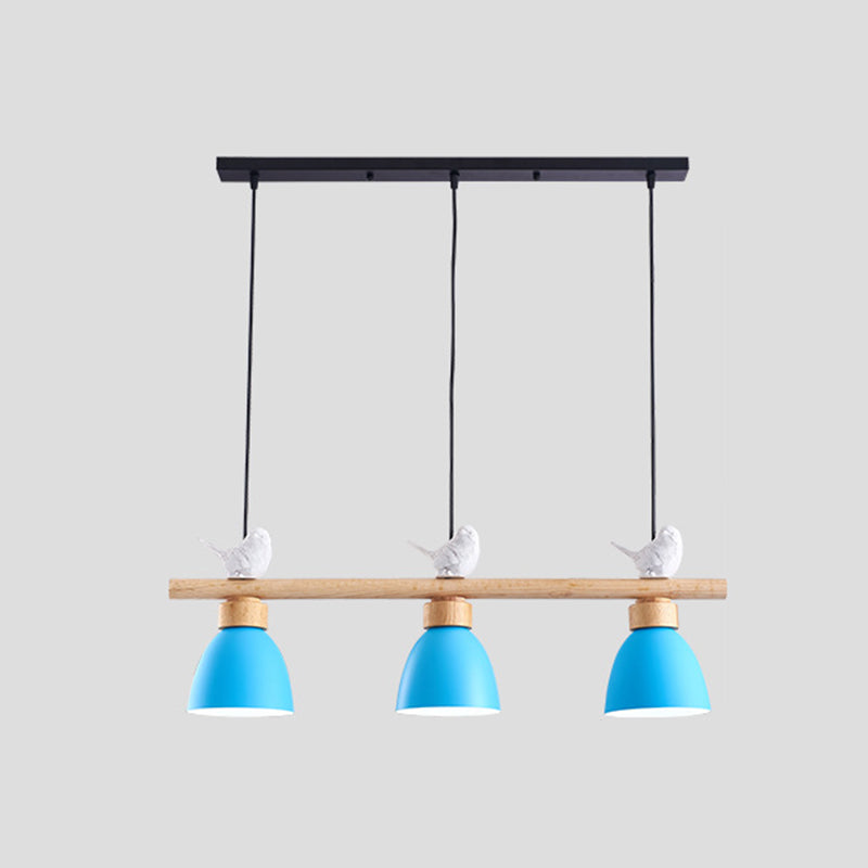 Metal 3 luci isola a ciondolo illuminazione a forma di campana moderna per la sala da pranzo