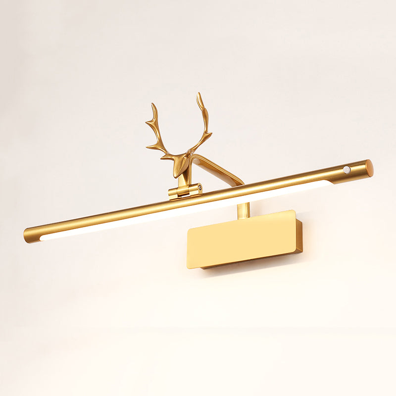 Modern Luxury Style Streamlined Wall Mounted Vanity Lights Metal Vanity Wall Light Fixtures with Antlers