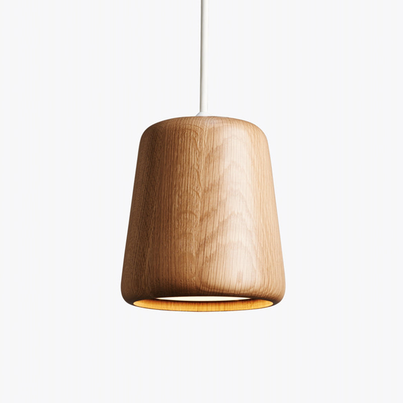 Tapered Dining Room Pendulum Lamp Wooden 1 Bulb Nordic Style Pendant Lighting Fixture