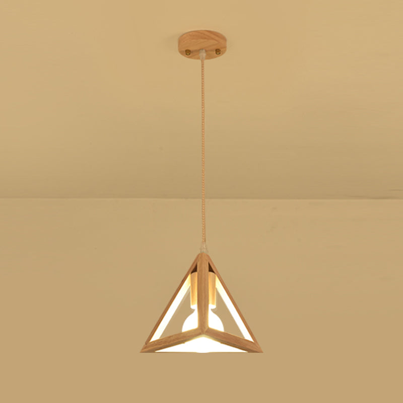 Petite salle à manger pendentif éclairage en bois 1 la tête simplicité de plafond suspendu