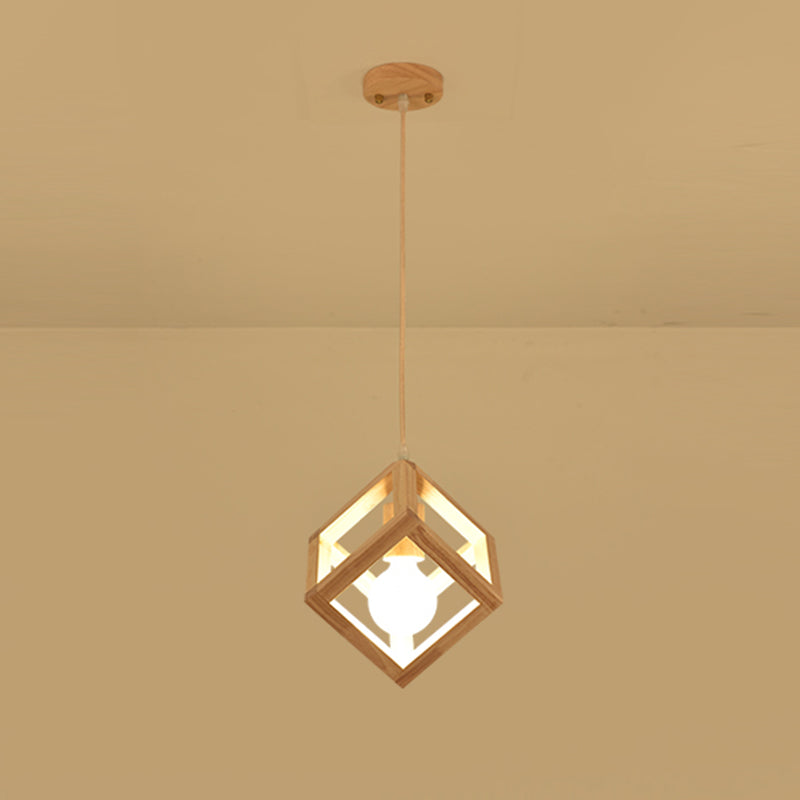 Petite salle à manger pendentif éclairage en bois 1 la tête simplicité de plafond suspendu