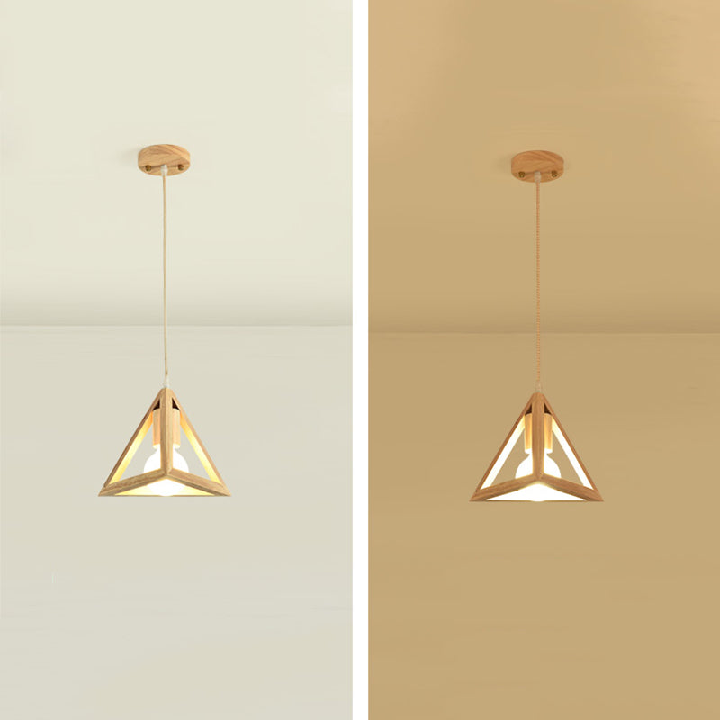 Petite salle à manger pendentif éclairage en bois 1 la tête simplicité de plafond suspendu