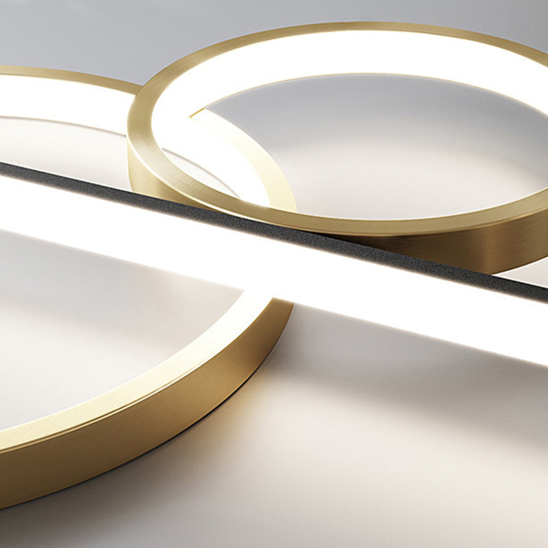 Luce a sospensione dell'isola LED lineare in alluminio in moderna luce del soffitto in ferro battuto in stile creativo con ombra silicone