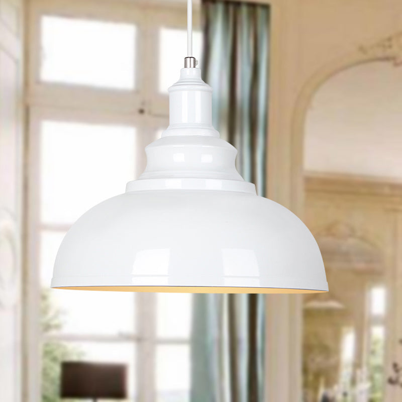 1 Light Dome Light Light Metal Industrial Metal Light con cordón colgante para restaurante