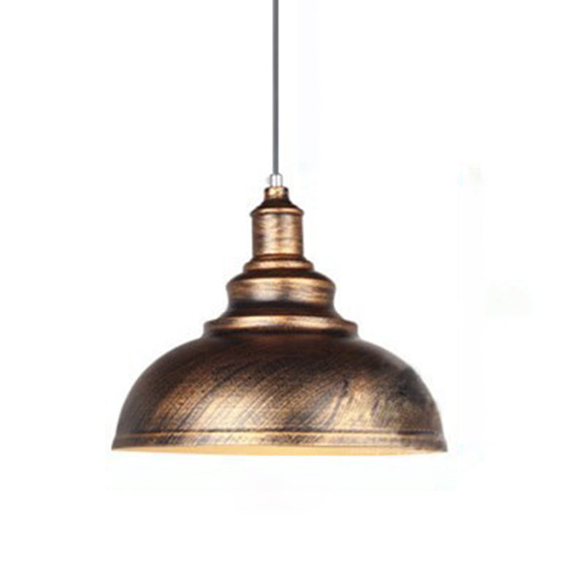 1 Light Dome Light Light Metal Industrial Metal Light con cordón colgante para restaurante