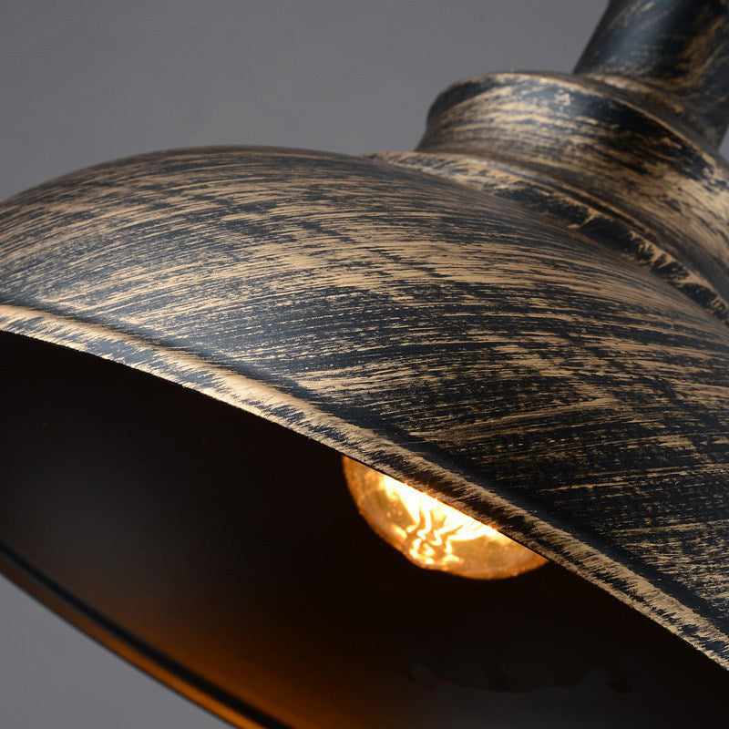 1 Light Dome Light Light Metal Industrial Metal Light con cordón colgante para restaurante