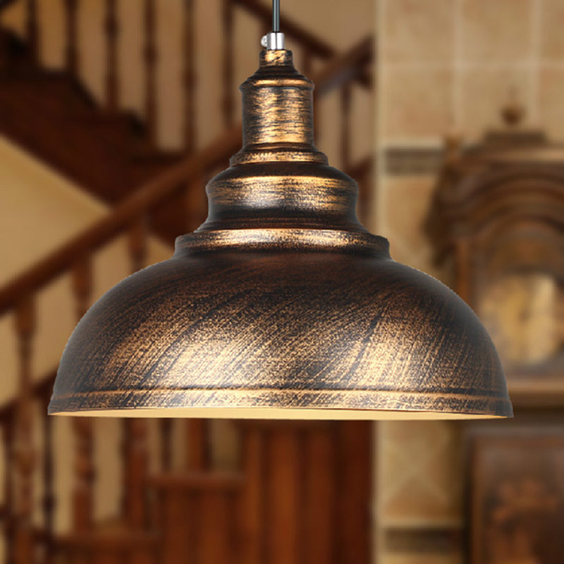 1 Light Dome Light Light Metal Industrial Metal Light con cordón colgante para restaurante