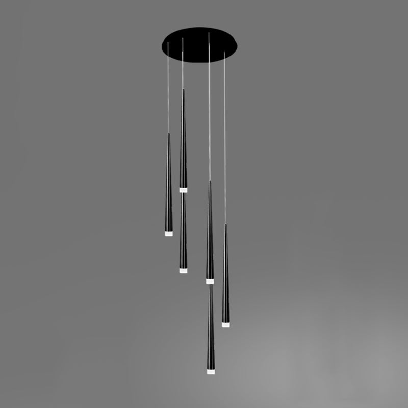 Luminaires suspendus en spirale suspension de plafond acrylique moderne pour la cage d'escalier