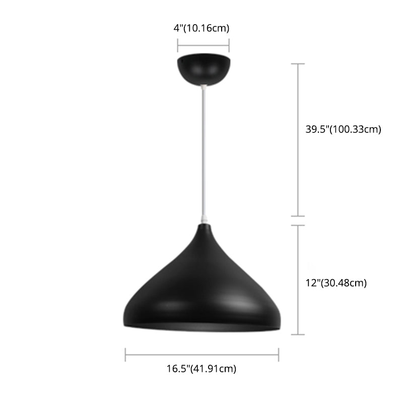 1 Light Onion Pendant Lighting Retro Industrial Style Metal Pendant Ceiling Lights for Restaurant