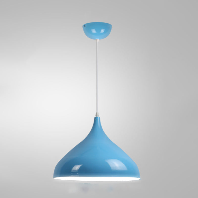 1 Light Onion Pendant Lighting Retro Industrial Style Metal Pendant Ceiling Lights for Restaurant
