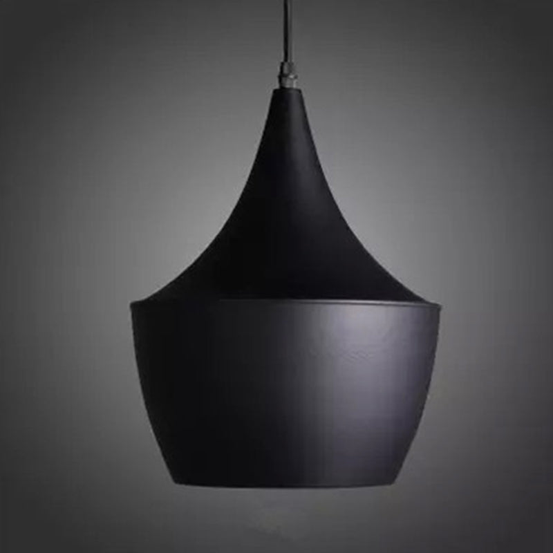 1 Light Schoolhouse Hanging Pendant Lights Industrial Style Metallic Pendant Ceiling Lights