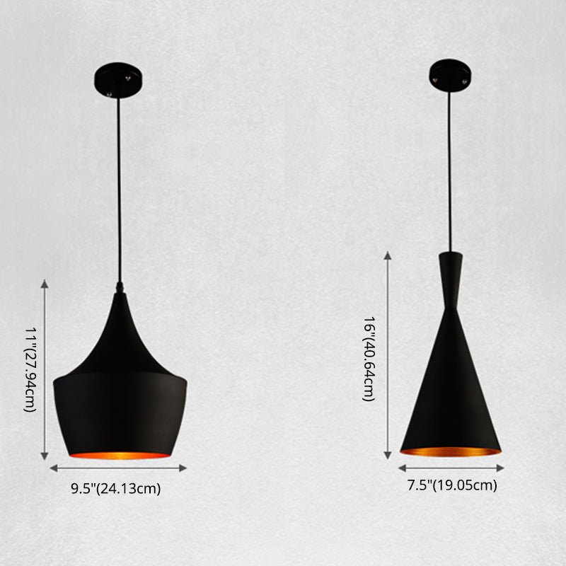 1 Light Schoolhouse Hanging Pendant Lights Industrial Style Metallic Pendant Ceiling Lights