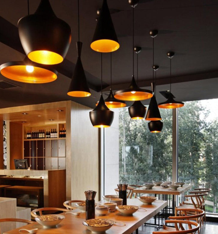 1 Light Schoolhouse Hanging Pendant Lights Industrial Style Metallic Pendant Ceiling Lights