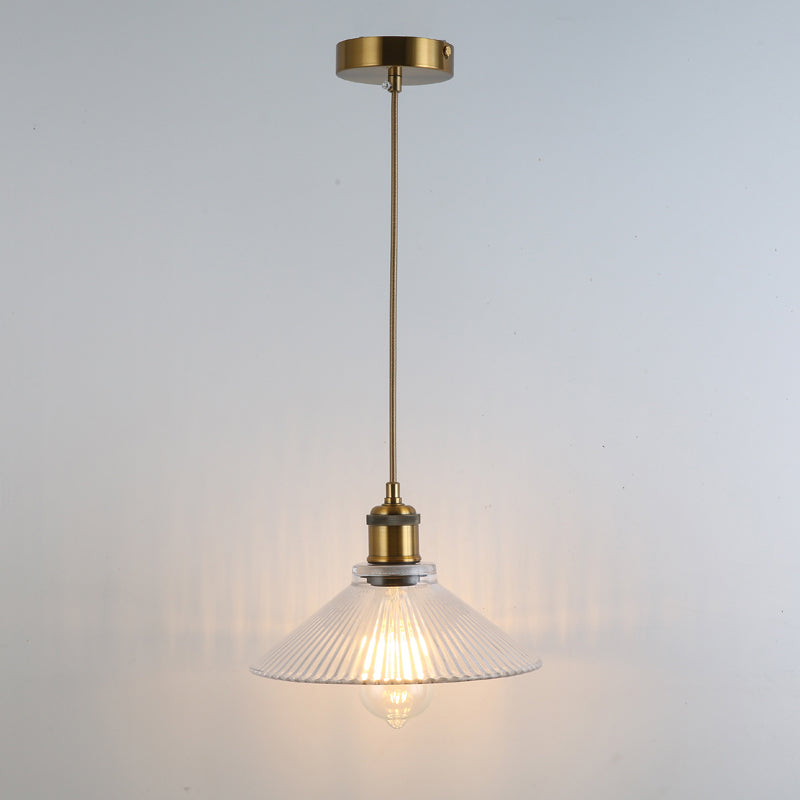 1 pendentif suspendu léger Style industriel en verre transparent plafond