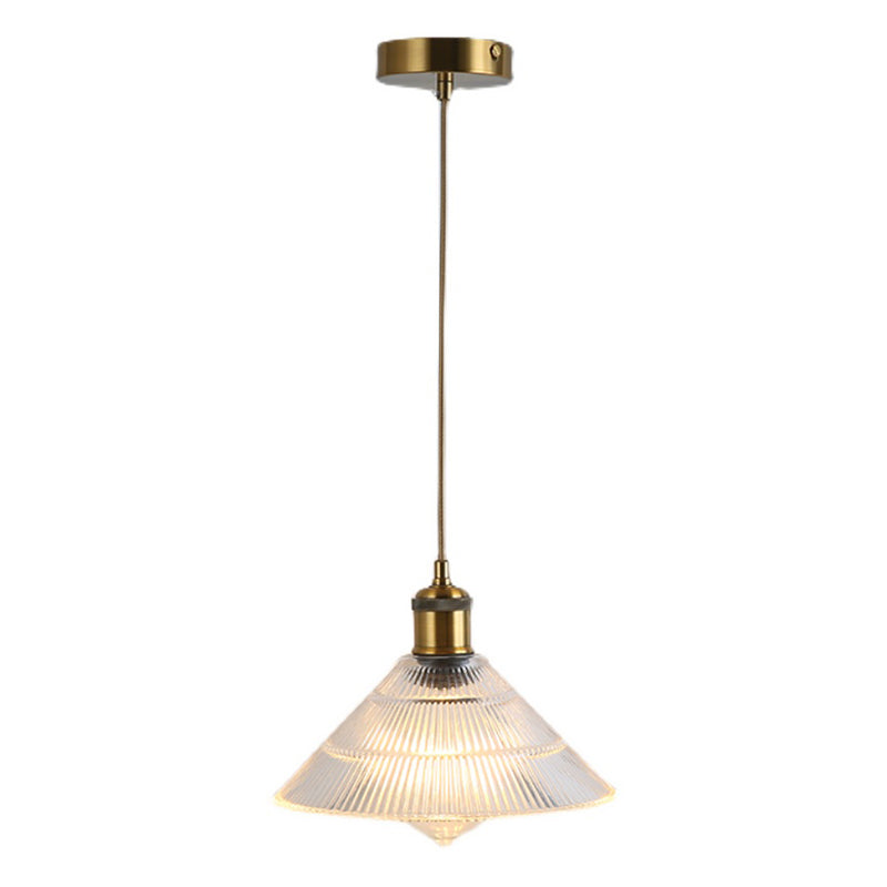 1 pendentif suspendu léger Style industriel en verre transparent plafond