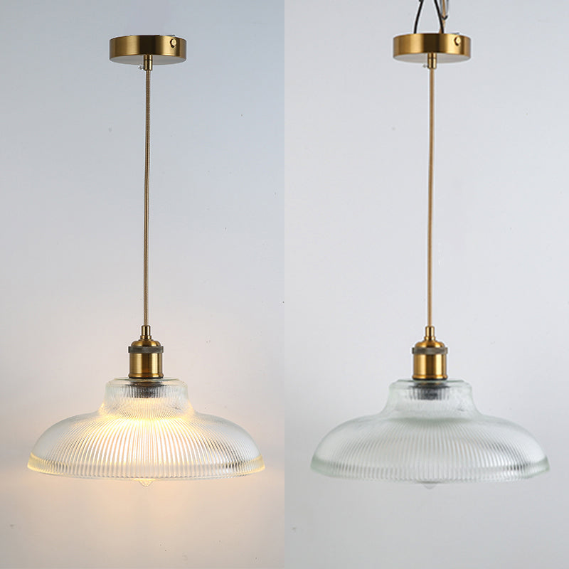 1 pendentif suspendu léger Style industriel en verre transparent plafond