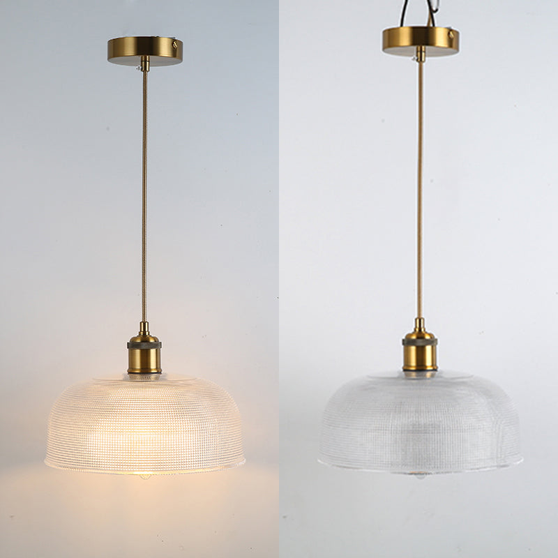 1 pendentif suspendu léger Style industriel en verre transparent plafond