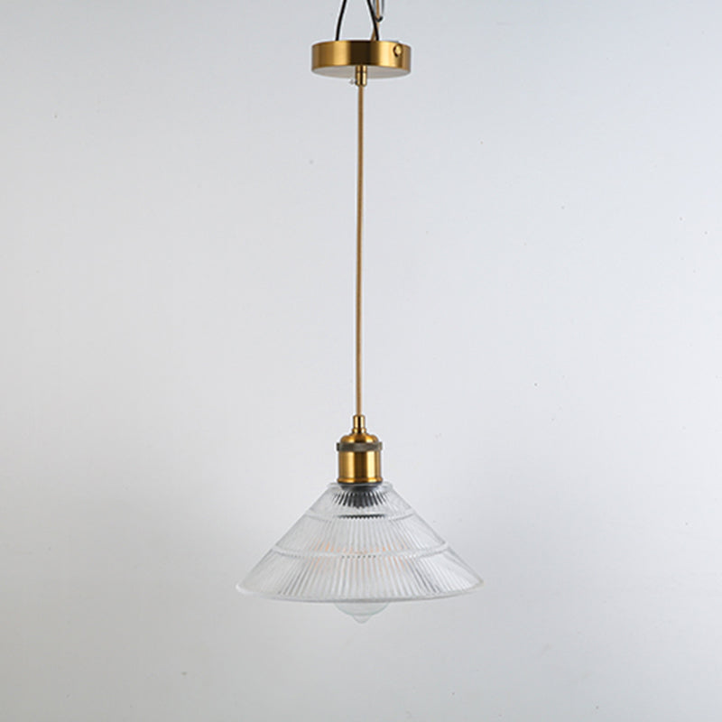 1 pendentif suspendu léger Style industriel en verre transparent plafond