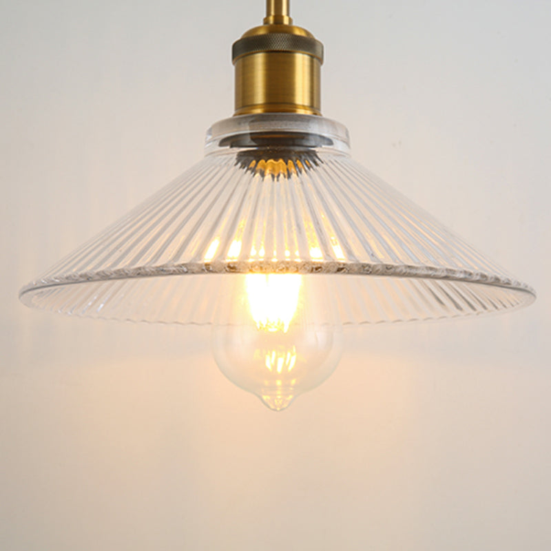 1 pendentif suspendu léger Style industriel en verre transparent plafond