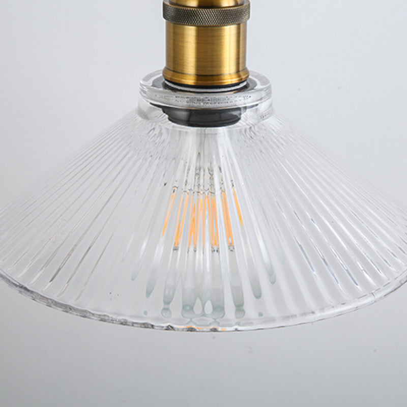 1 pendentif suspendu léger Style industriel en verre transparent plafond