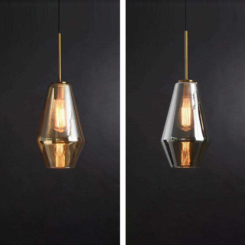 1 pendentif suspendu léger de style industriel en verre