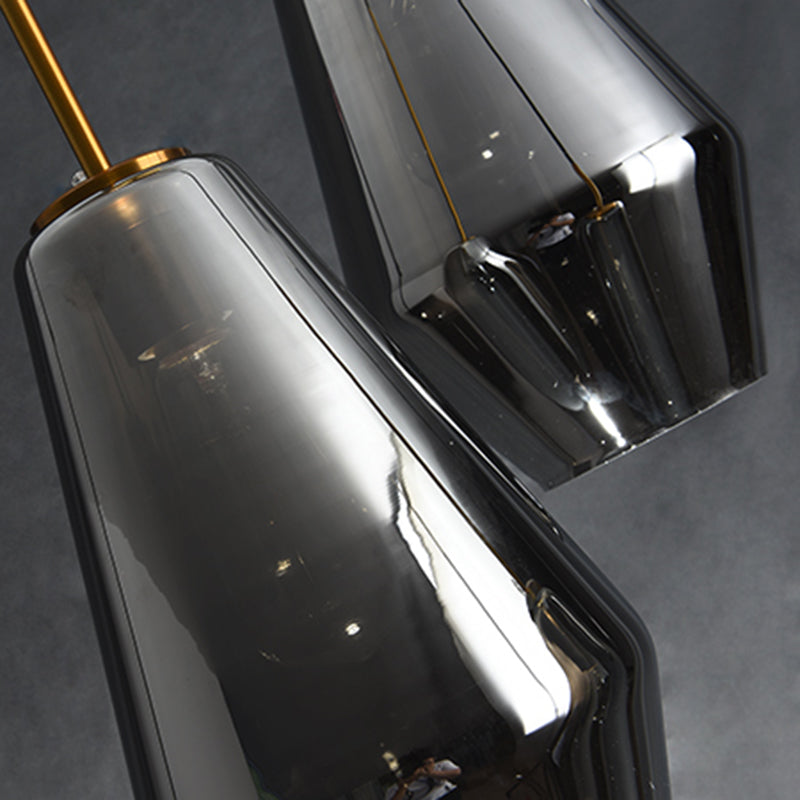 1 pendentif suspendu léger de style industriel en verre