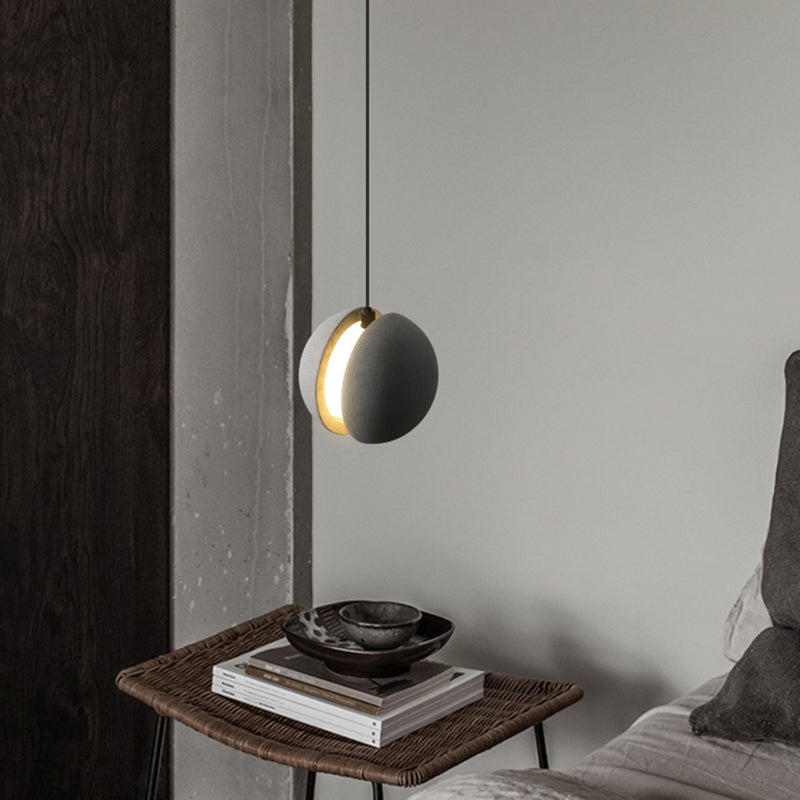 Moderne minimalistische kugelförmige Anhänger -Beleuchtungskörper Zement 1 hängende Deckenlichter für Schlafzimmer