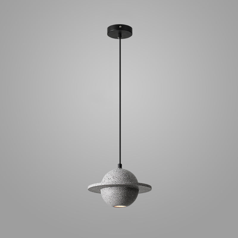 Accesorios de iluminación de colgante esférico de estilo minimalista moderno Cemento 1 luces de techo colgantes de luz para dormitorio