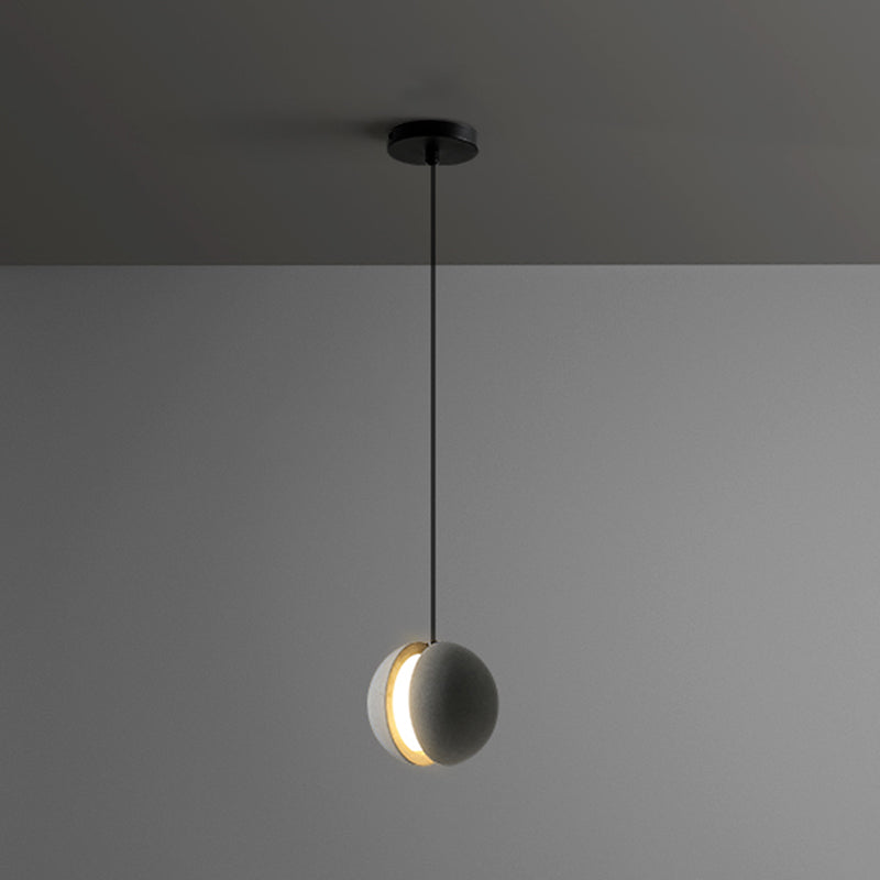 Accesorios de iluminación de colgante esférico de estilo minimalista moderno Cemento 1 luces de techo colgantes de luz para dormitorio